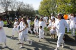 On Saturday hundreds of dancers gathered at the Seattle Center fountain to