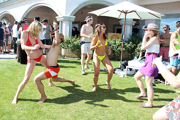 Some kind soul played host in Thermal for the Lacoste Live Pool