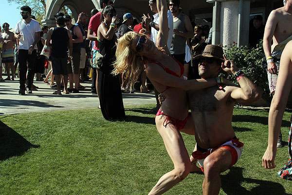 Some kind soul played host in Thermal for the Lacoste Live Pool