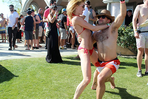 Some kind soul played host in Thermal for the Lacoste Live Pool