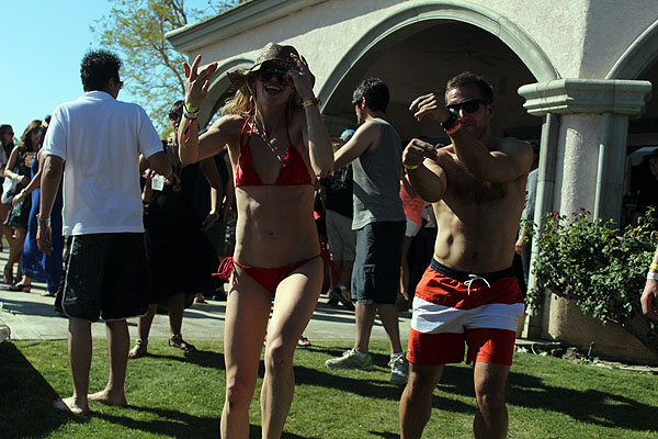 Some kind soul played host in Thermal for the Lacoste Live Pool