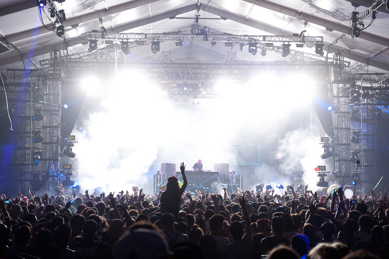 As the sun beat down on the Empire Polo Fields, people took