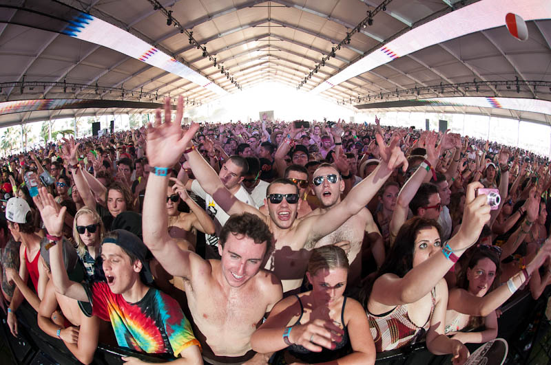 As the sun beat down on the Empire Polo Fields, people took