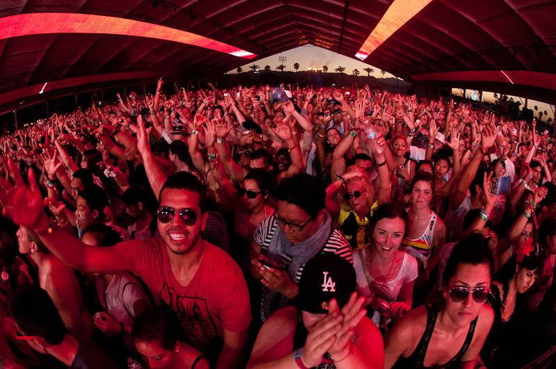 As the sun beat down on the Empire Polo Fields, people took