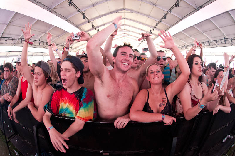 As the sun beat down on the Empire Polo Fields, people took