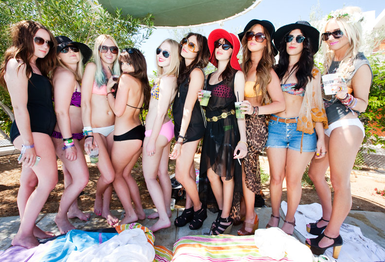 While crowds gathered in the desert for Coachella, pool parties kept everyone