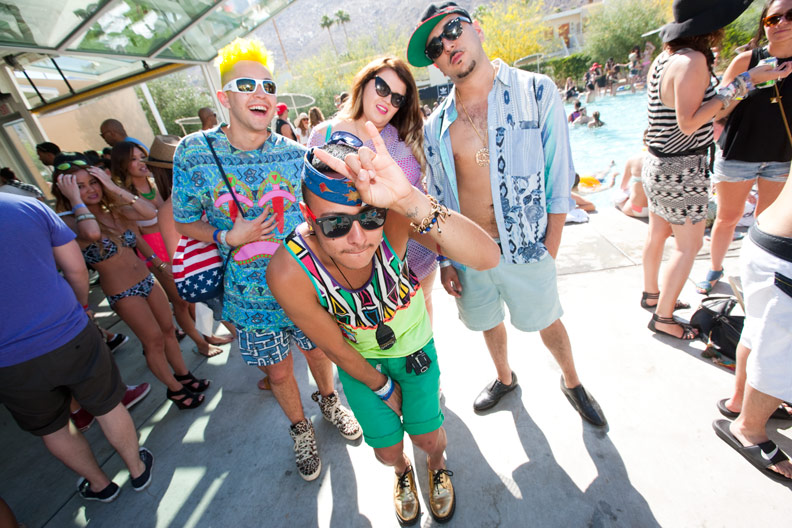While crowds gathered in the desert for Coachella, pool parties kept everyone