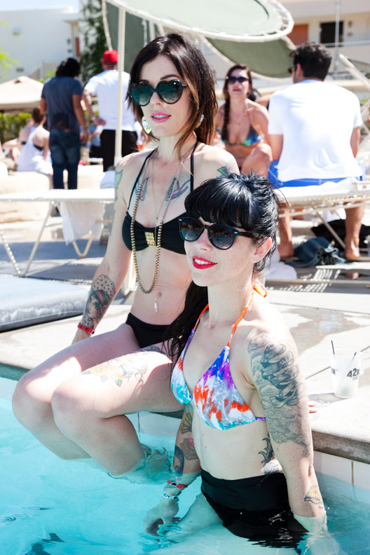 While crowds gathered in the desert for Coachella, pool parties kept everyone
