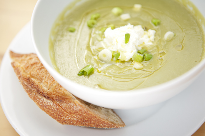 Piselli - English peas, house made ricotta, and vegetable stock.