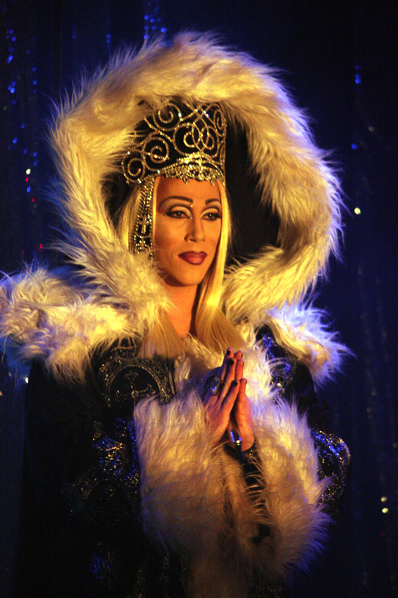 Jaxen Brown, known as Cher at Le Faux, keeps the audience intrigued with creative costume changes.