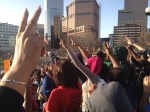 Protesters in Denver, Colorado call for peace on March 26.