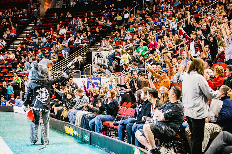 Seattle's all-female roller derby league held its third bout at KeyArena on