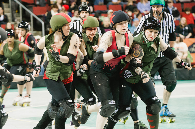 Seattle's all-female roller derby league held its third bout at KeyArena on
