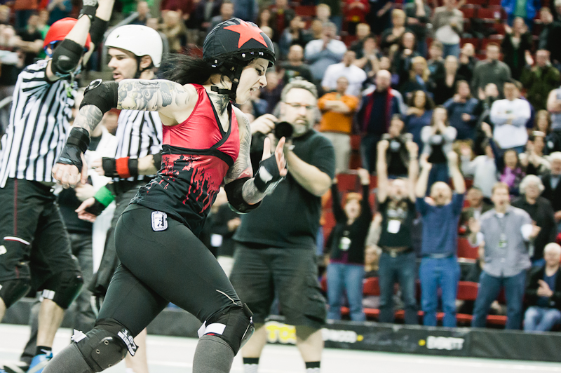 Seattle's all-female roller derby league held its third bout at KeyArena on