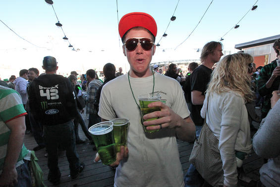 But one of the greatest traditions of all is  green beers like at Lodo's Bar and Grill in Denver, Colorado.