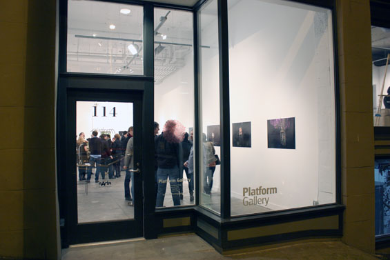 Outside the Platform Gallery at 114 Third Avenue South, Seattle, WA 98104
