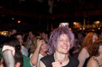 This guy sported an awesome purple wig that he kept trading with his friend.