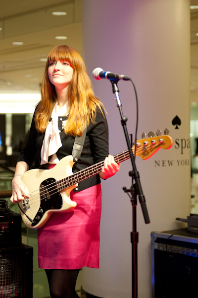 The indie-rock band Vivian Girls played a short set at Nordstrom in