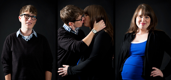 Stephenie Landry, 34, runs AmazonaE™s baby division and is very pregnant, right: We met in high school.Alison Billings, 37, manages T-MobileaE™s mobile payments business, left: We did not meet in high school. That has a whole different connotation. Stephenie was a friend of my brother's.SL: OK. I probably first met Alison while playing with her brother at the age of 13 at their parents' house. Her brother and I were really good friends.AB: That's the first time we met. The second time we met I was living in California.SL: Alison and I were both living in San Francisco, but we didn't know that. A mutual friend invites us out for dim sum, and when I arrive Alison is sitting right there. I was like, Hey, youaE™re Brian Billings's sister! But I was thinking And you're gay! I was pretty excited. AB: And then we hung out again. Stephenie was moving into a . . . SL: Oh, come on. I asked Alison out on a date right away, and Alison wouldn't go out with me because I was her brother's friend. All the other stuff is not that interesting.AB: She was a friend of my brother's! [laughter] My mother made a very distinct point that Stephenie was Brian's friend and I was not to go out with her. Which also spoke a great deal to my mother's confidence in my dating ability.SL: Dating Alison strengthened my relationship with her brother, too, which is fun because I've known her family since I was a little kid.AB: That was 11-and-a-half years ago. SL: Alison probably knows the exact date too. You know the date, honey?AB: November 25th.SL: She's very good with numbers.