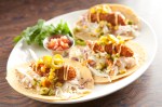 A happy hour favorite, chicken tacos.