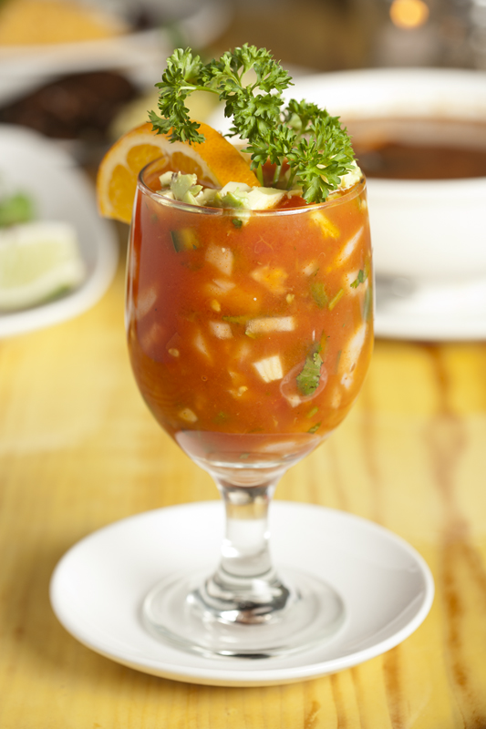 With the Shrimp cocktail, the tomato sauce sharing a stout glass with half a dozen quarter-sized shrimp had an intense candied flavor.