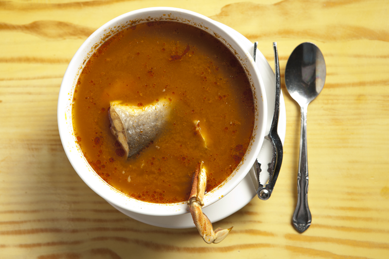 The soup can be attacked with a spoon, or sopped up with a warm white corn tortilla, the single best thing at Mezcaleria Oaxaca.