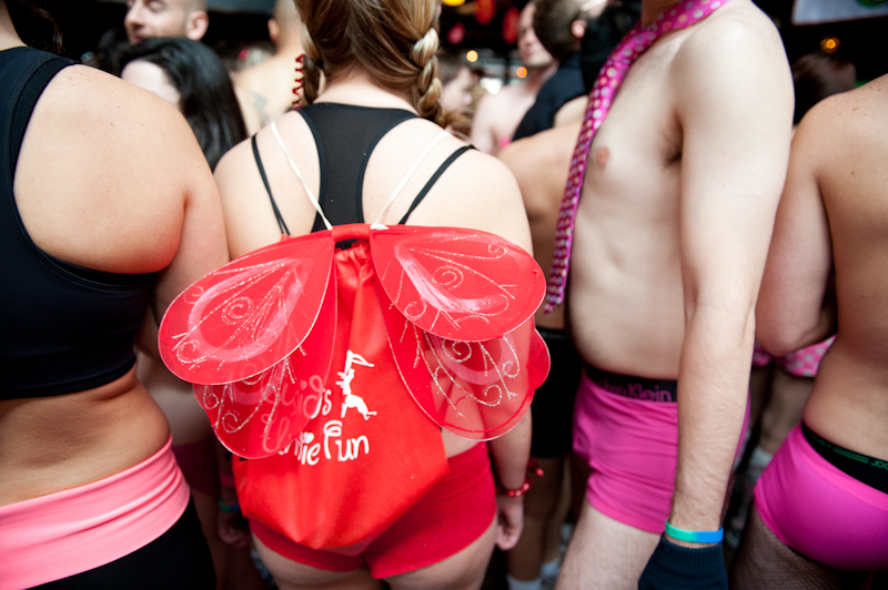 The sidewalks of Fremont were bustling with joggers decked out in their