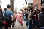 The sidewalks of Fremont were bustling with joggers decked out in their