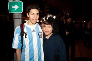 Teenagers and twenty-somethings packed the house for a "blue themed" dance party