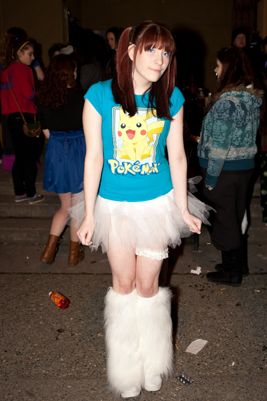 Teenagers and twenty-somethings packed the house for a "blue themed" dance party