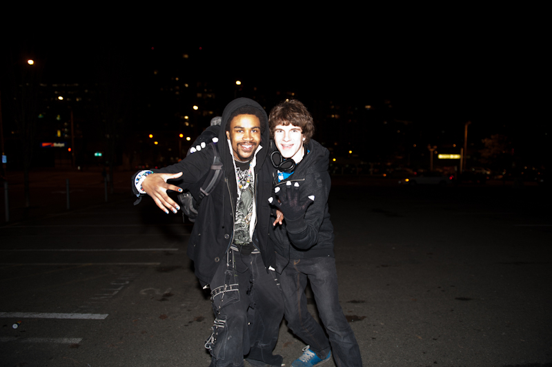 Teenagers and twenty-somethings packed the house for a "blue themed" dance party