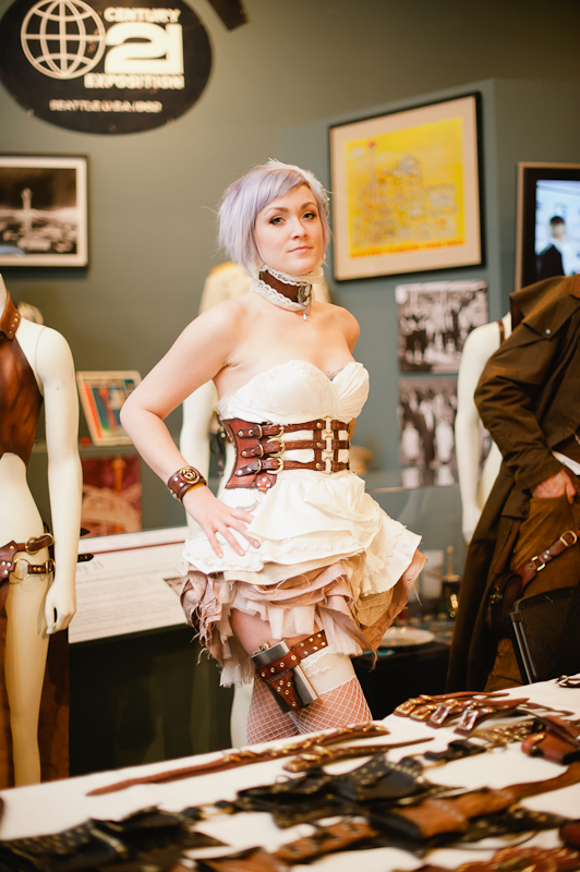 Hundreds donned their corsets, top hats, and curled mustaches at the Steampunk