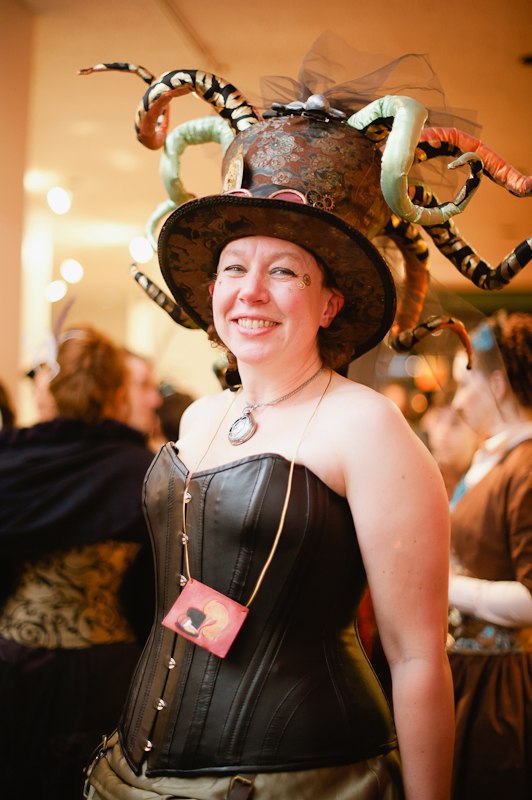 Hundreds donned their corsets, top hats, and curled mustaches at the Steampunk