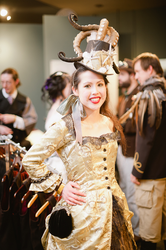 Hundreds donned their corsets, top hats, and curled mustaches at the Steampunk