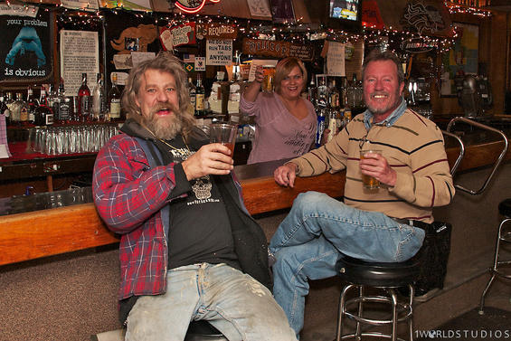 Don't be surprised by the older, slightly disheveled patrons. Hill-Top Tavern in Denver, Colorado.