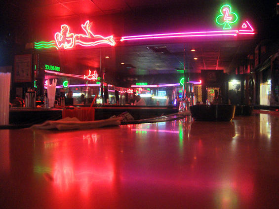 Good lighting is key in a Dive Bar.Mac's Club Deuce in Miami Beach, Florida.