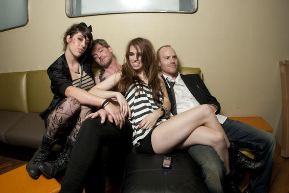 The uniform at Dive Bars is stripes. At Detroit Bar in Costa Mesa, California