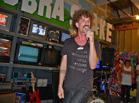 Ironic moustaches are encouraged. The Cobrashop in Los Angeles.