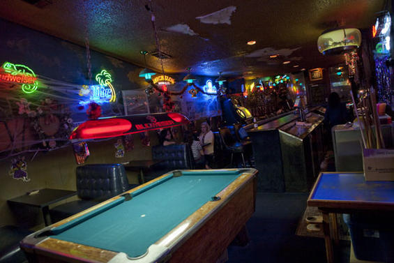 Pool is taken very seriously. Ships Lounge in Dallas, Texas.