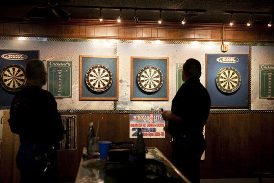 As is darts. Copper Spur Saloon in Dallas, Texas.