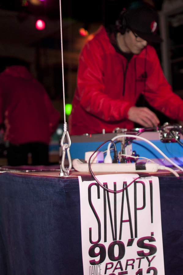 The night is relatively new to Seattle, but has been a staple in Portland for at least 4 years. DJ Colin Jones, who founded the night with Coco Madrid, spins records for the crowd in the back room.