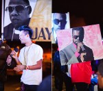 The man on the left painted the picture on the right in hopes of winning Throne tickets. However, he ended up leaving the contest empty handed.