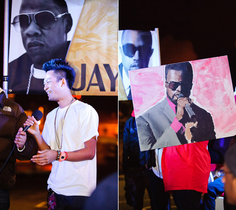 The man on the left painted the picture on the right in hopes of winning Throne tickets. However, he ended up leaving the contest empty handed.