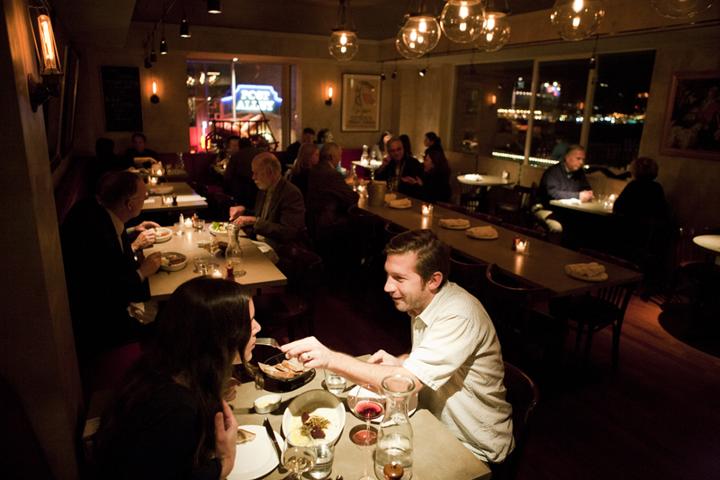Marche provides a very intimate dining room.