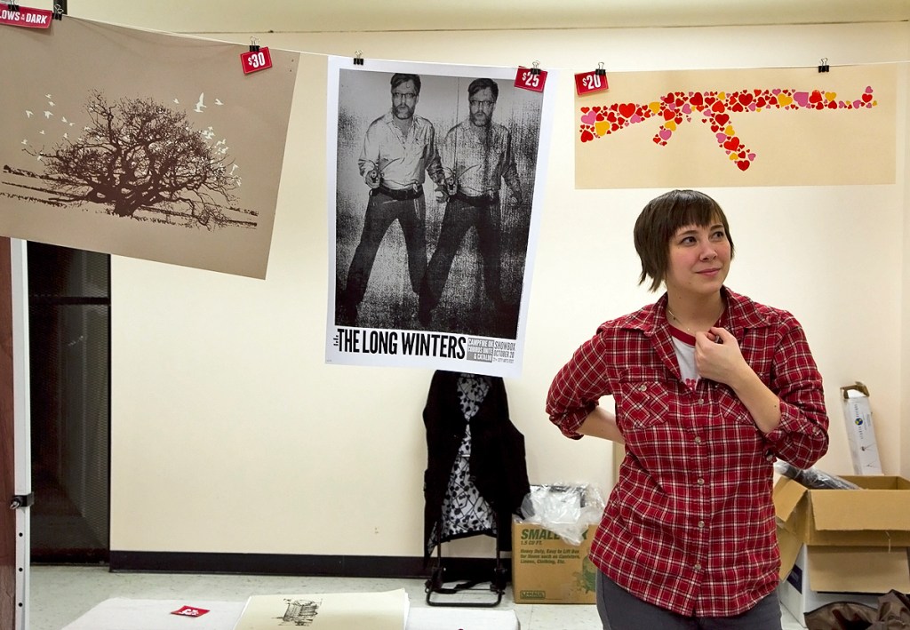 Row Boat Press' designer Rick Goral made some sweet postersto sell at UCU (he is otherwise known as the guy behind Seattle Show Posters). Boothoperator Kiku picked the mechanical heart as her favorite design, because it just looksso cool and complex. (www.rowboatpress.com)