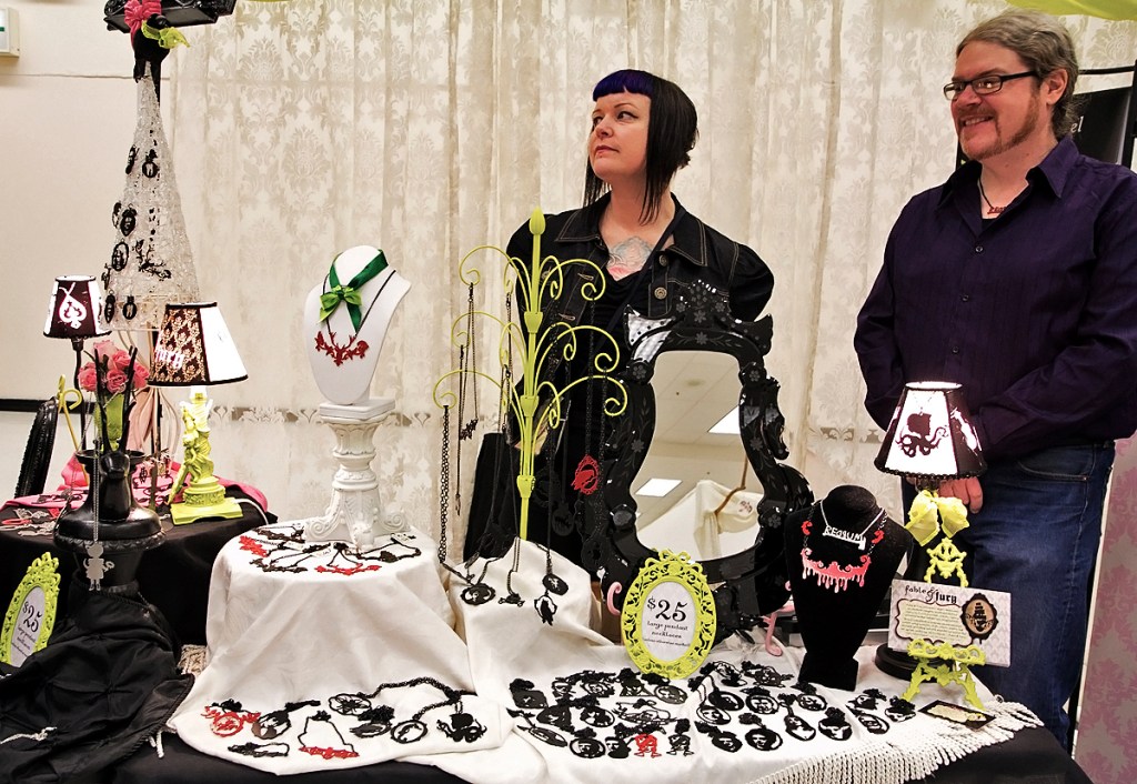Jennifer and Dave of Fable and Fury said the biggest sellerat UCU for them this time out was the Tom Waits stainless steel silhouette necklace.(fableandfury.com)