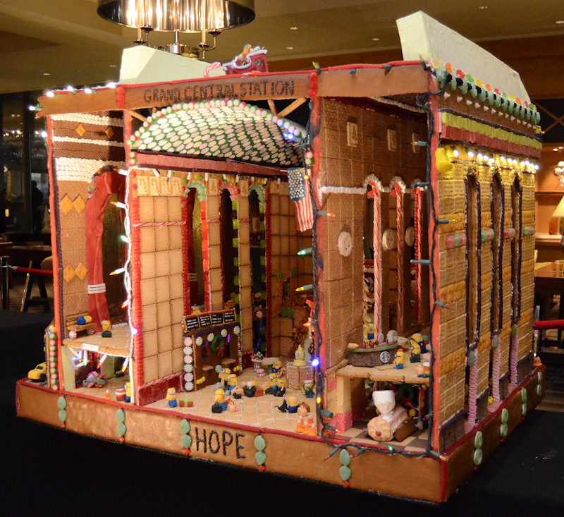 Every year the Sheraton Hotel in Seattle displays large, intricate gingerbread houses