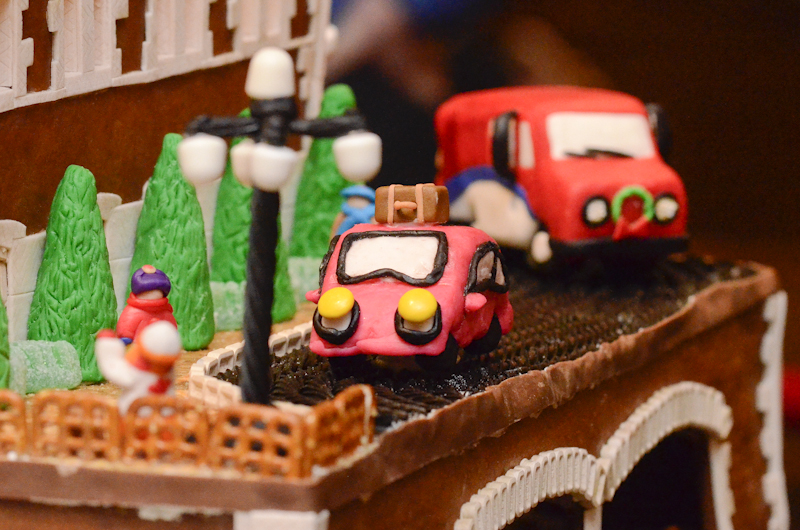 Every year the Sheraton Hotel in Seattle displays large, intricate gingerbread houses