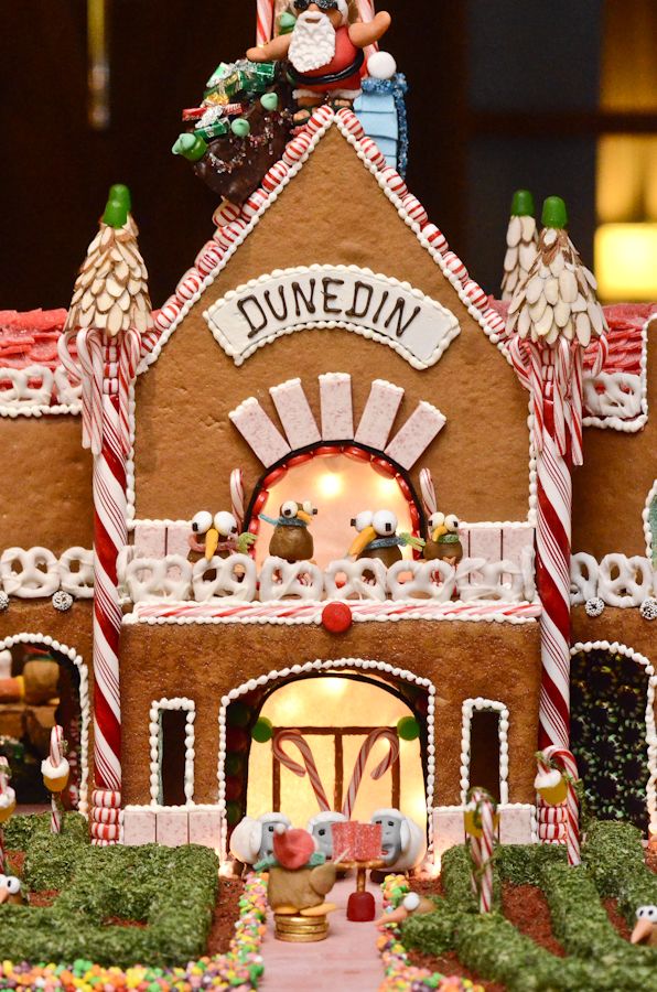 Every year the Sheraton Hotel in Seattle displays large, intricate gingerbread houses