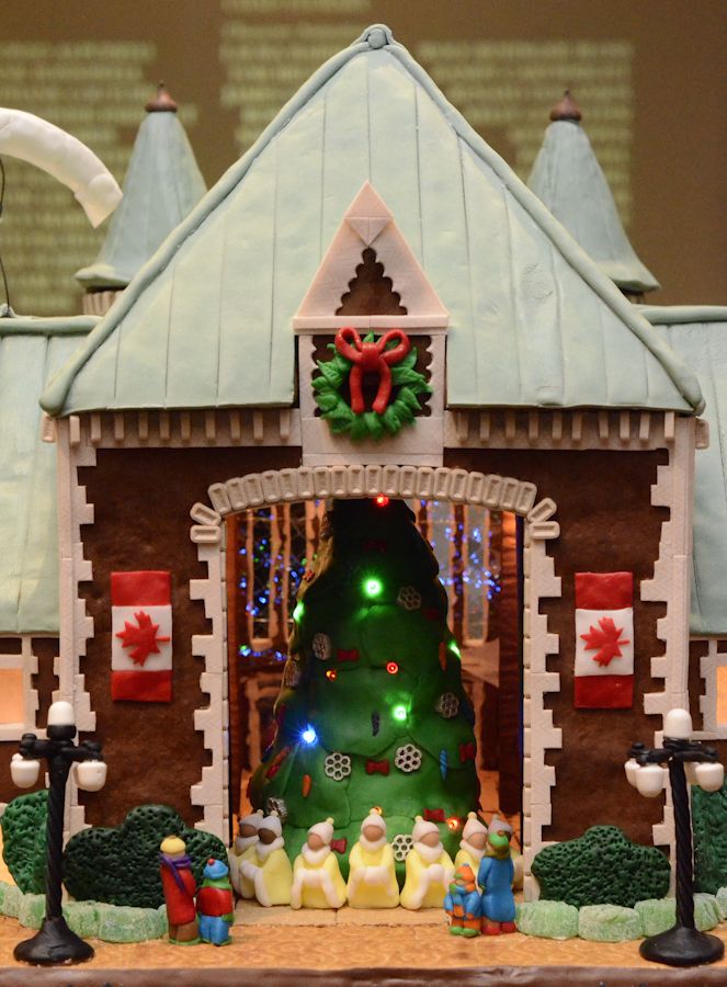 Every year the Sheraton Hotel in Seattle displays large, intricate gingerbread houses